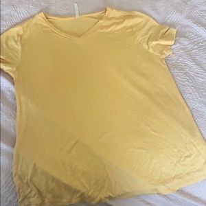 Yellow t-shirt kinda see through. Never worn